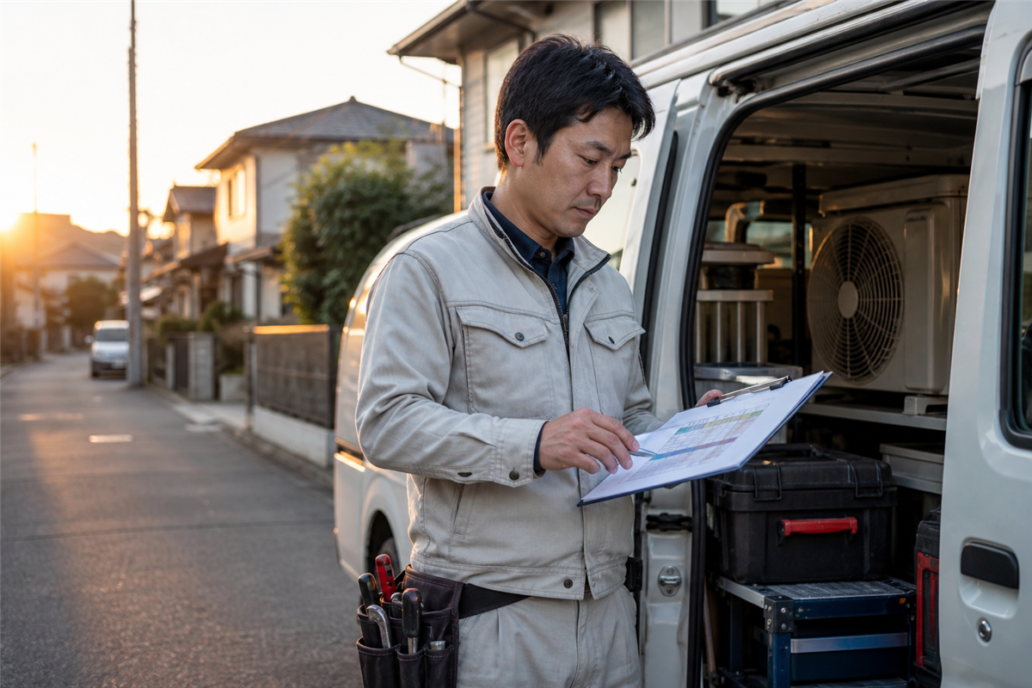夏のエアコン工事を取りこぼさない受注準備と現場連絡