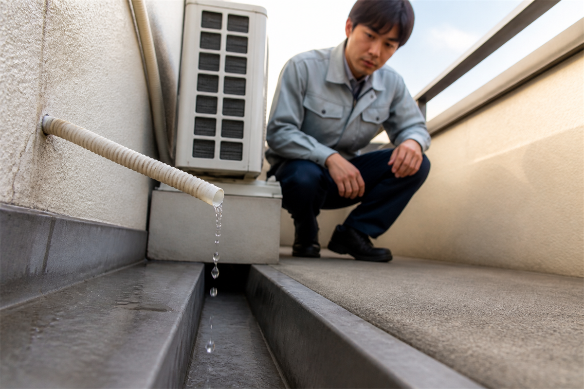 通水で出口まで見る