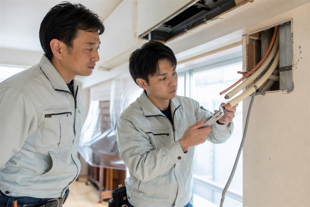 エアコン既設配管は再利用できる？フレア再加工と確認ポイント