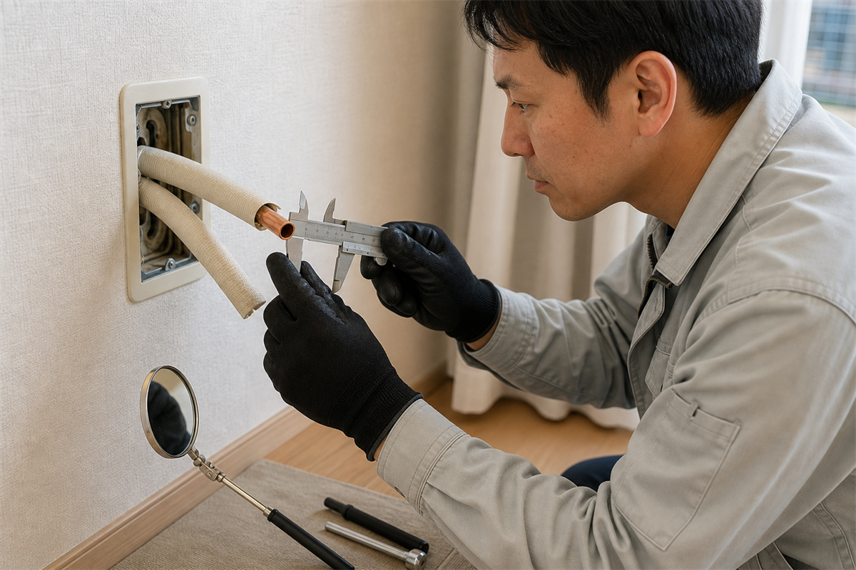 フレアとナットを再使用しない
