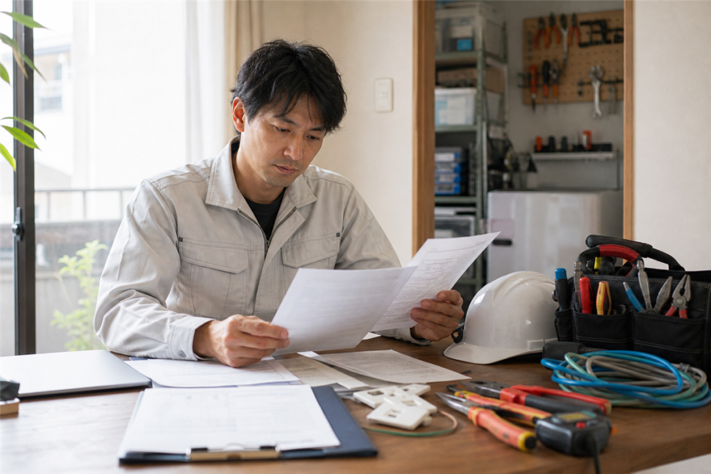 電気工事士が独立前に考える保険｜労災・賠償・工具を分ける