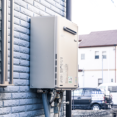 給湯器の全体が分かる写真