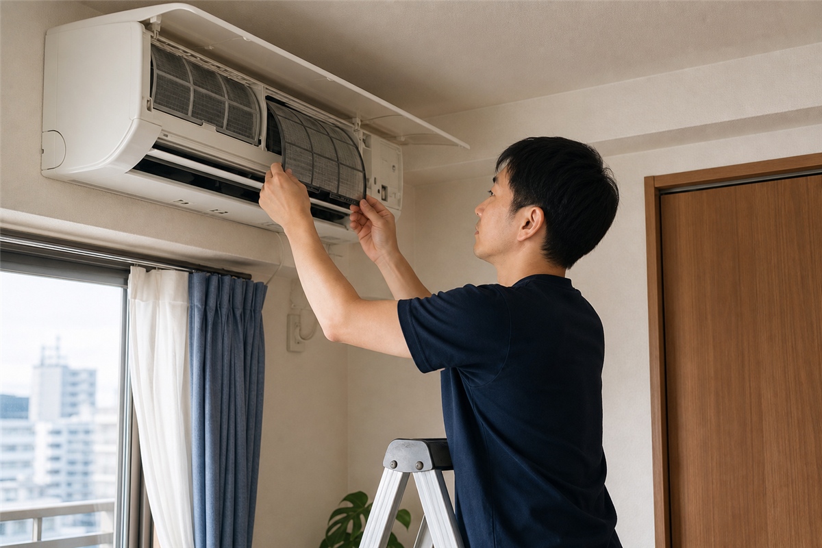 フィルターまでと吹出口内部の清掃範囲の違い