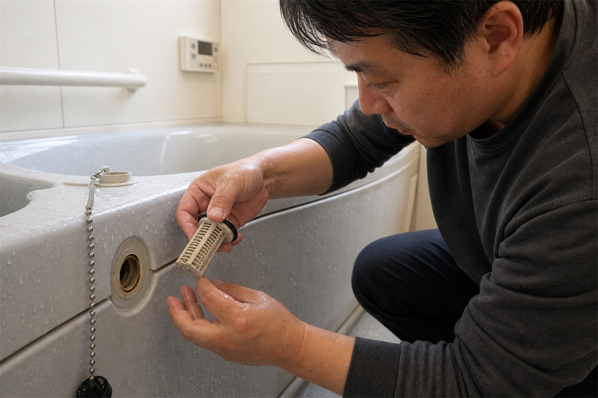 追いだきと給湯の経路差