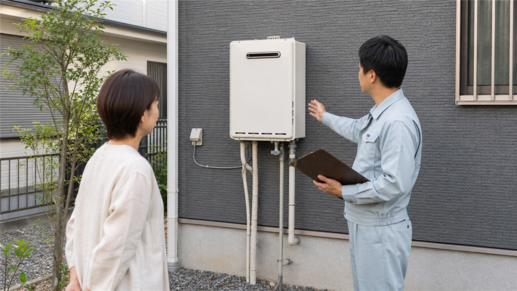 住宅の壁掛形ガス給湯器を確認する交換前の相談