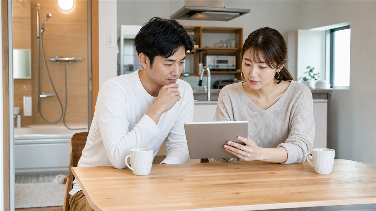 給湯器の16号・20号・24号を暮らし方から検討する夫婦